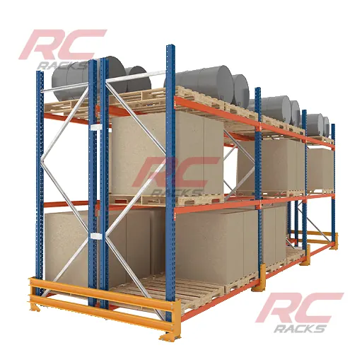 Protector de barandal en forma de C para marco de rack industrial