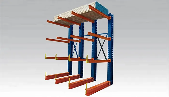 Rack cantilever de RC Racks con brazos para carga larga
